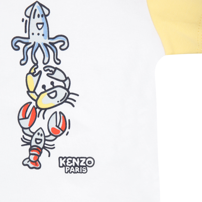 Shop Kenzo Sporty Suit For Baby Boy With Printing And Logo In Multicolor