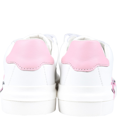 Shop Little Marc Jacobs Sneakers For Girl With Logo In White