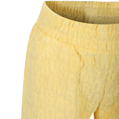 Shop Little Marc Jacobs Yellow Shorts For Kids With Logo