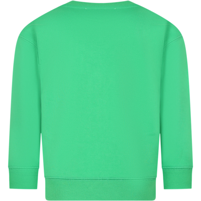 Marc Jacobs Green Sweatshirt For Kids With Logo In Green