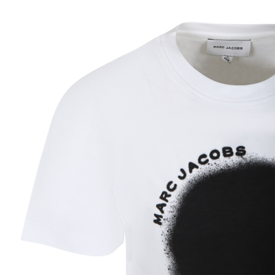 Shop Little Marc Jacobs White T-shirt For Kids With Logo