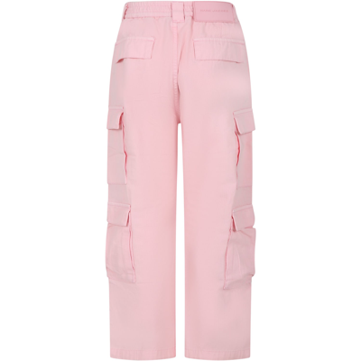 Shop Little Marc Jacobs Pink Cargo Pants For Girl