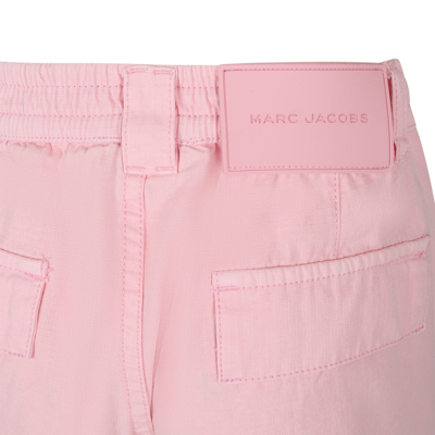 Shop Little Marc Jacobs Pink Cargo Pants For Girl