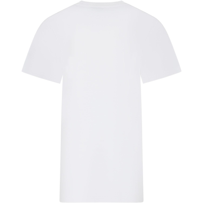 Marc Jacobs White Dress For Girl With Iconic Bag In White