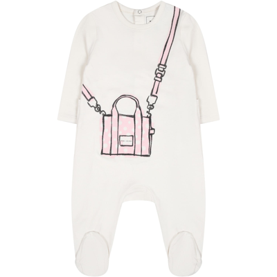 Shop Little Marc Jacobs Multicolor Set For Baby Girl With Logo In Pink