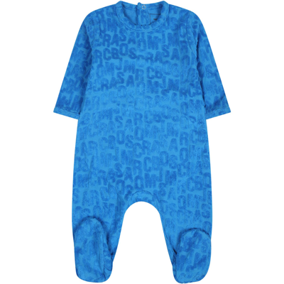 Shop Little Marc Jacobs Multicolor Set For Baby Boy With Logo In Light Blue