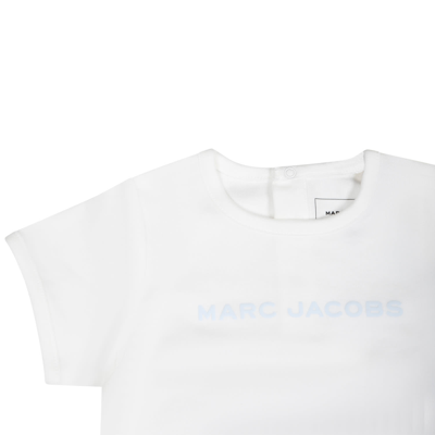 Shop Little Marc Jacobs Blue Set For Baby Boy With Logo In Light Blue