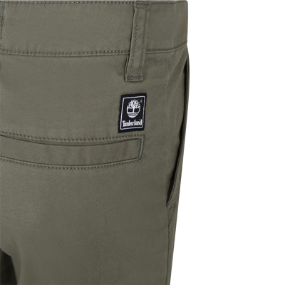 Shop Timberland Green Shorts For Boy With Logo