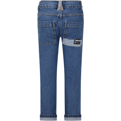 Timberland Denim Jeans For Boy With Logo In Denim