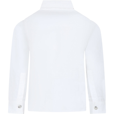 Shop Timberland White Shirt For Boy With Logo