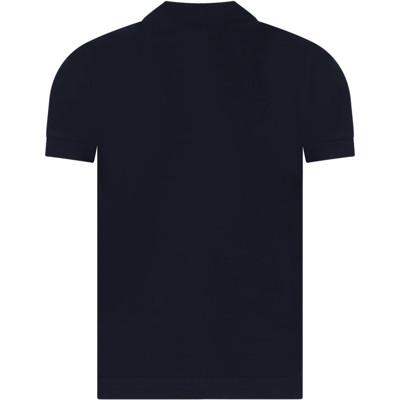 Shop Timberland Blue Polo Shirt For Boy With Logo