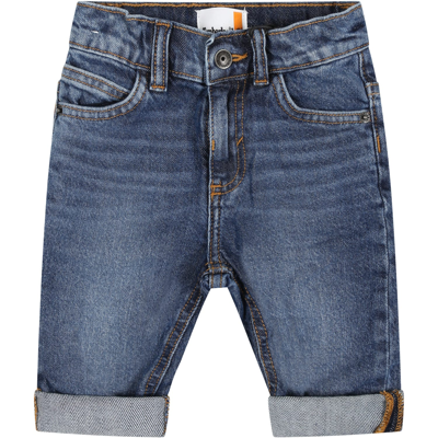 Shop Timberland Denim Jeans For Baby Boy With Logo