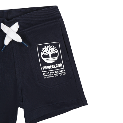 Shop Timberland Blue Shorts For Baby Boy With Logo