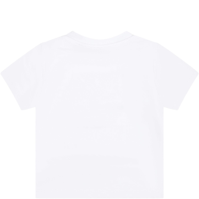 Shop Timberland White T-shirt For Baby Boy With Logo