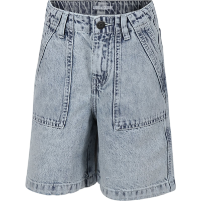 Shop Zadig &amp; Voltaire Denim Shorts For Boy