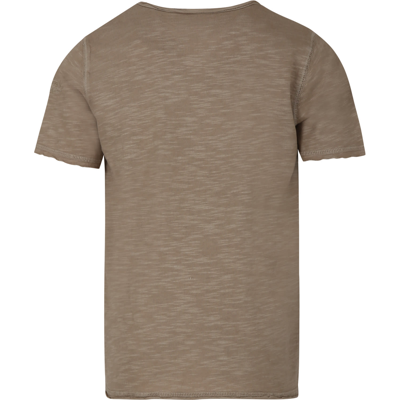 Shop Zadig &amp; Voltaire Brown T-shirt For Boy With Print