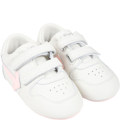 Shop Off-white Grey Sneaker For Baby Girl With Arrows In White