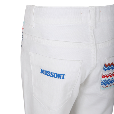 Shop Missoni White Jeans For Girl