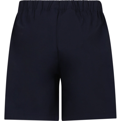 Shop Msgm Blue Shorts For Boy With Logo