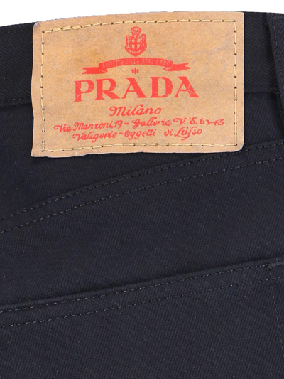 Shop Prada Straight Jeans In Nero