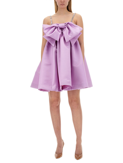 Shop Nina Ricci Dress With Maxi Bow In Lilla