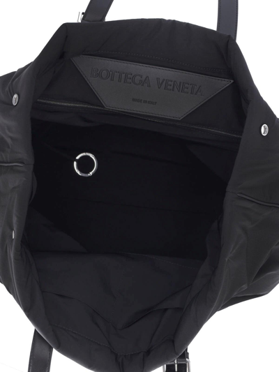 Shop Bottega Veneta Nylon Tote Bag In Black