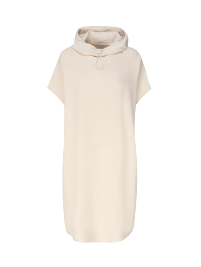 Shop Burberry Cotton Terry Dress In Calico