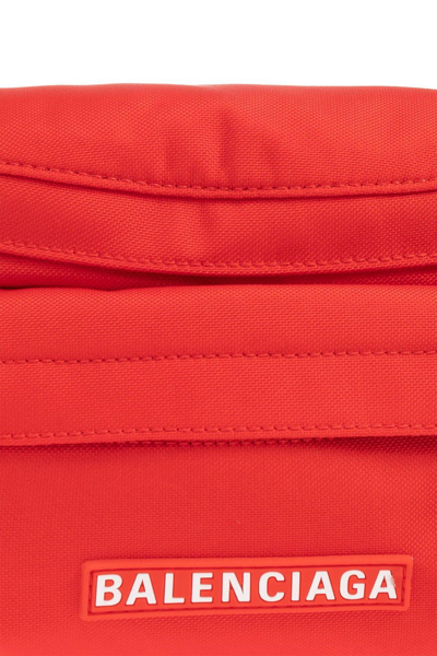 Shop Balenciaga Skiwear Logo Patch Belt Bag In Red