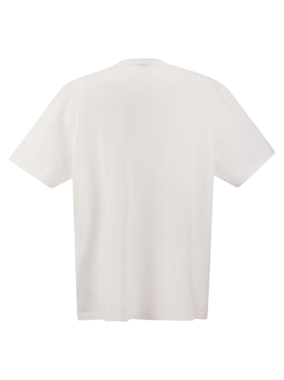 Shop Paul&amp;shark Garment Dyed Cotton Jersey T-shirt In White