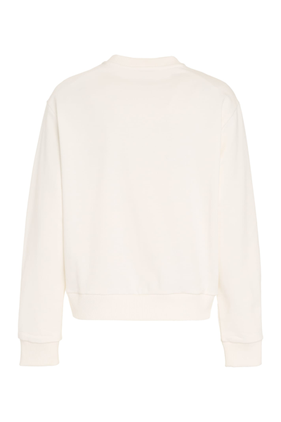 Shop Apc Patty Cotton Crew-neck Sweatshirt In White