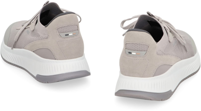 Hugo Boss Boss Sock Fabric Low-top Sneakers In Grey