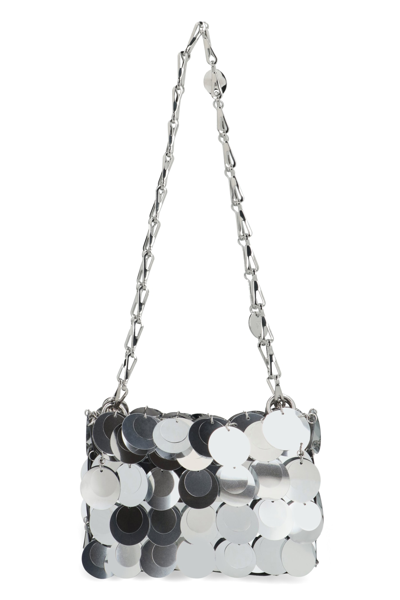 Shop Paco Rabanne Sparkle Nano Bag In Silver