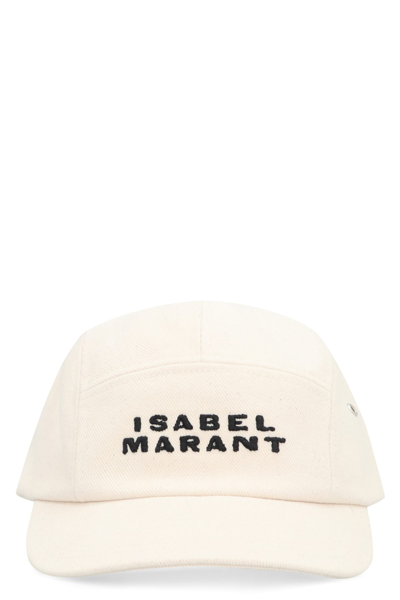 Shop Isabel Marant Logo Baseball Cap In Ecru
