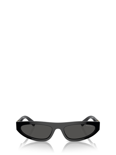 Shop Miu Miu Mu 07zs Black Sunglasses