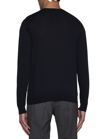 Shop Malo Sweater In Blu Diesel