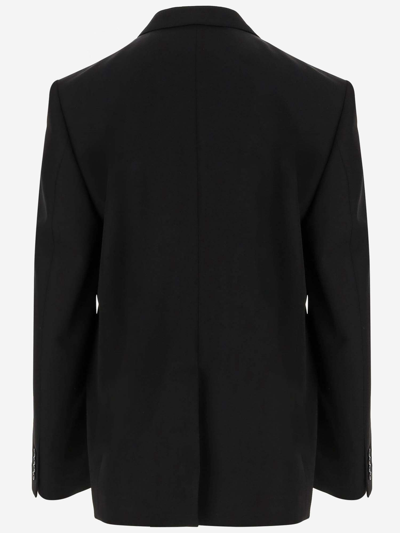 Shop Balenciaga Single-breasted Wool Jacket In Black