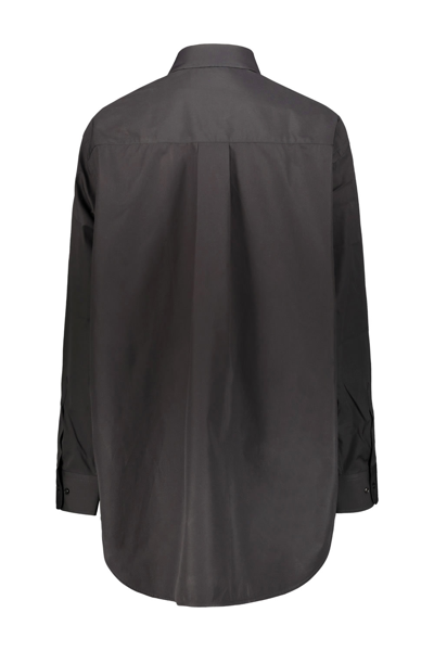Shop Wardrobe.nyc Shirt Dress Mini In Blk Black