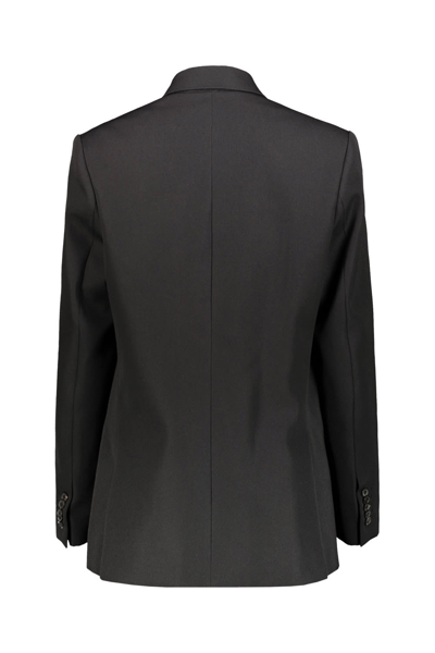 Shop Wardrobe.nyc Double Brested Blazer In Blk Black