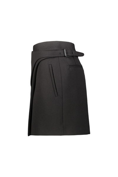 Shop Wardrobe.nyc Wrap Skirt Mini In Blk Black