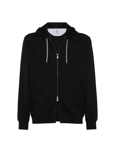 Shop Brunello Cucinelli Cardigan Sweatshirt In Black