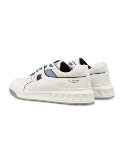 Shop Valentino One Stud Sneakers In White