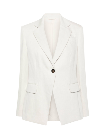 Shop Brunello Cucinelli Suit-type Jacket In Gesso