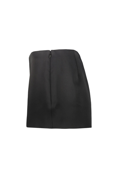 Khaite Jett Wool And Silk Miniskirt In Black