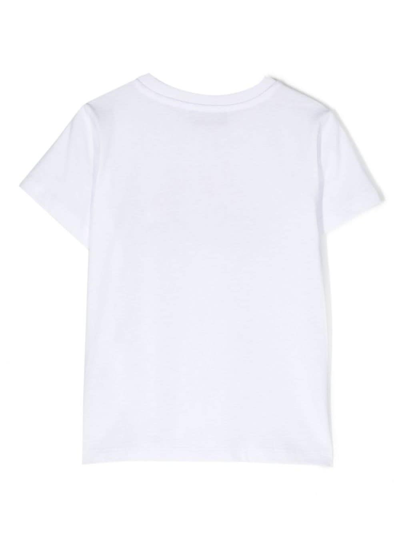 Shop Moschino White T-shirt With Logo And Teddy Bear In Cotton Boy