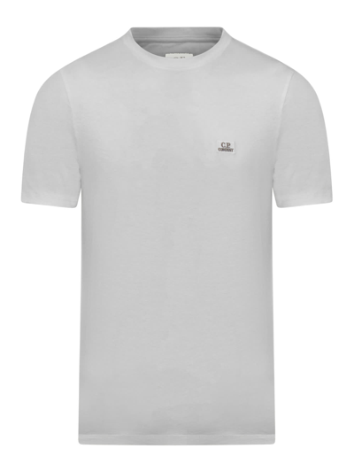 Shop C.p. Company 30/1 Jersey Logo T-shirt In Grey Melange