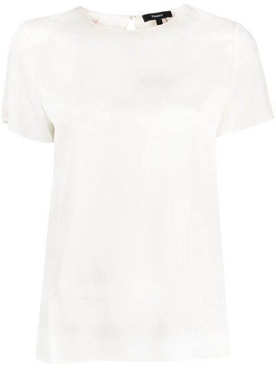 Shop Theory Woven Modern Tee In Ivory