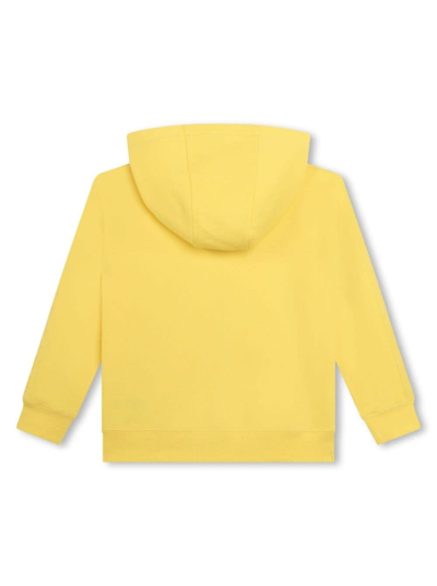Shop Marc Jacobs Yellow Hoodie With Zip Closure In Cotton Boy