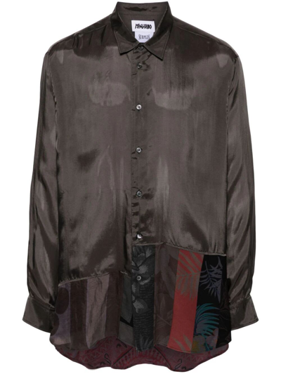 Shop Magliano New Romanticone Shirt In Off Black