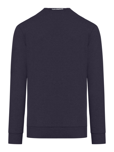Shop C.p. Company Diagonal Raised Fleece Sweatshirt In Total Eclipse
