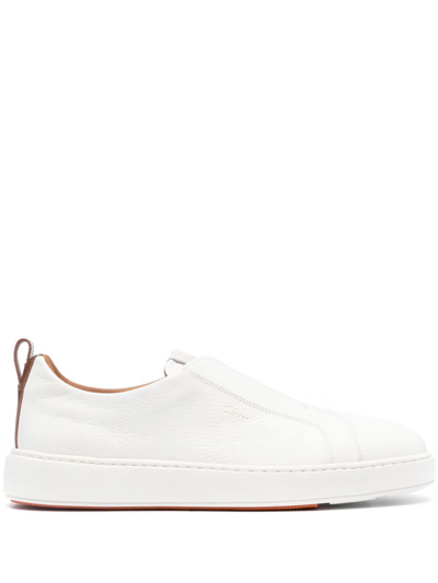Shop Santoni Victor Sneakers In White